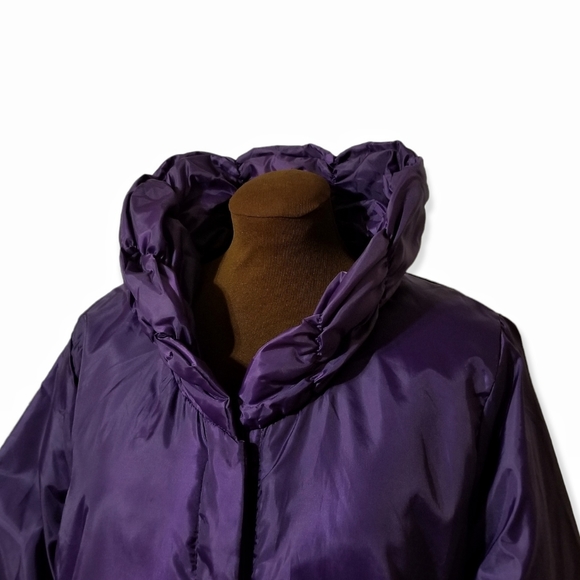 Purple Belted Jacket Woman's Size L - Picture 12 of 14